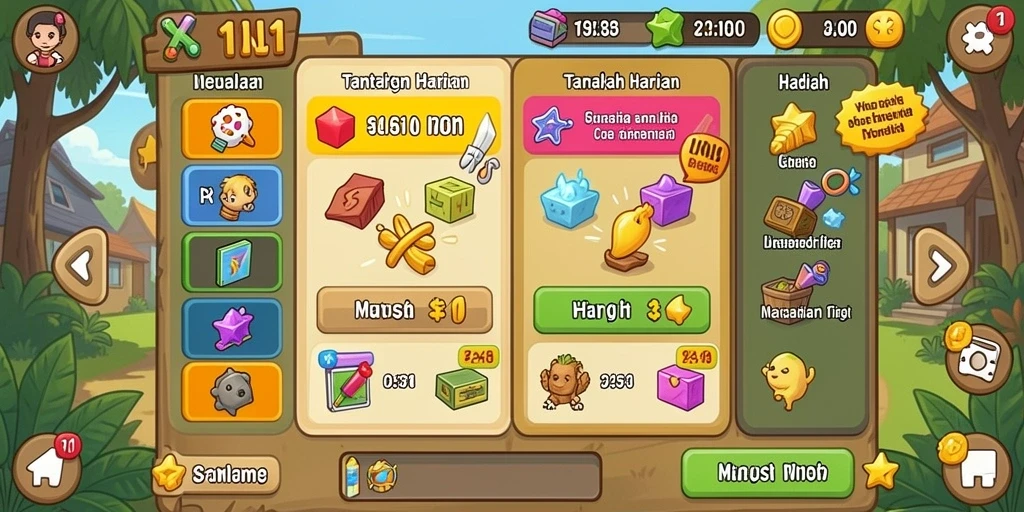 Tampilan menu yang menarik dan mudah dinavigasi.