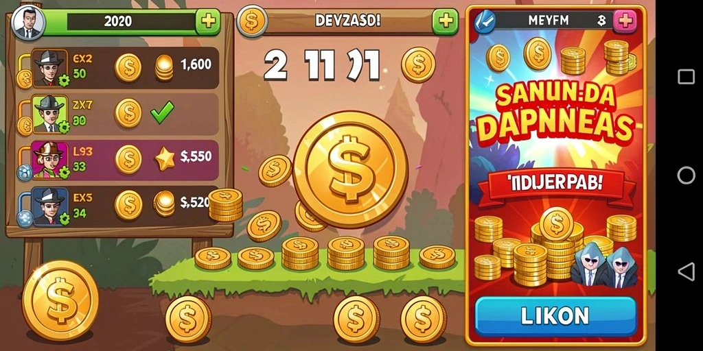 Screenshot menunjukkan karakter utama dalam aksi petualangan.